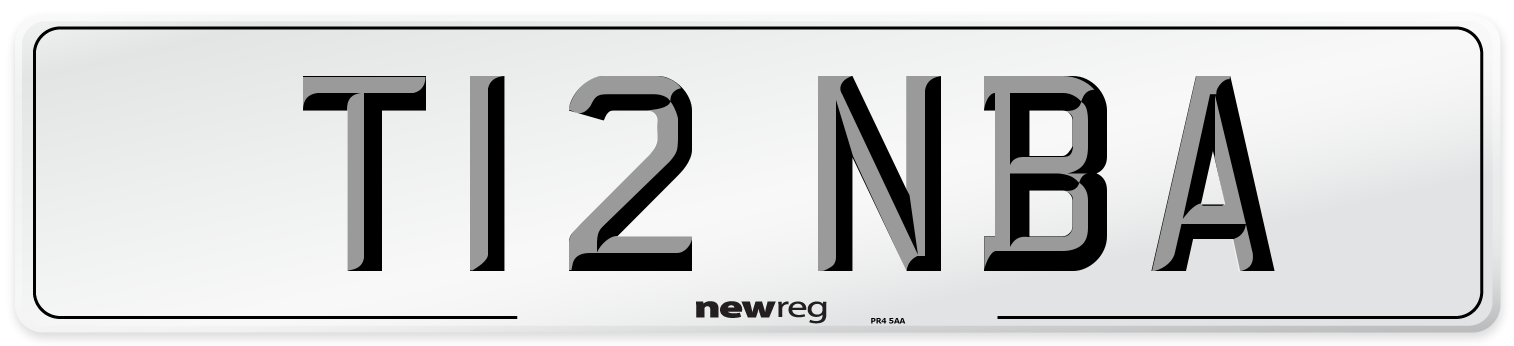 T12 NBA Number Plate from New Reg